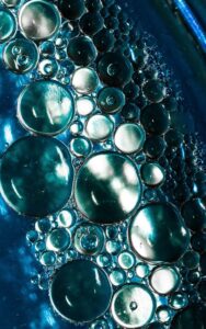 oil bubbles on water