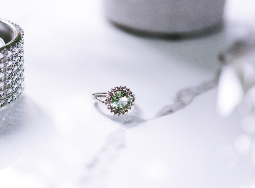 ring on tile. product photography